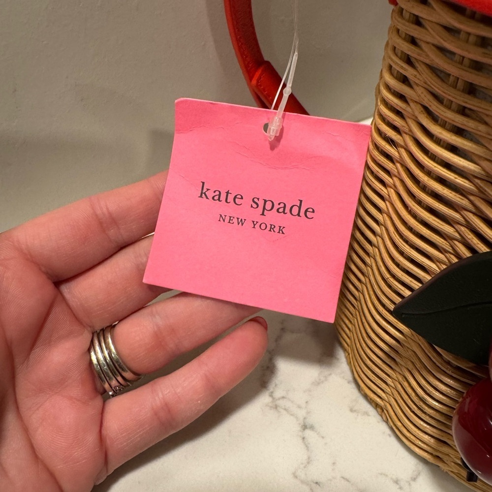Kate Spade New York Picnic Wicker Cherry Crossbody - Picture 7 of 16